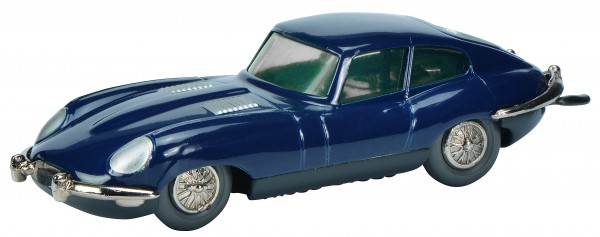 Micro Racer Jaguar E-Type, dunkelblau, original Schuco, Made in Hungary